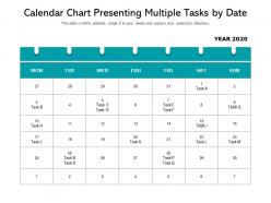 Calendar Chart Presenting Multiple Tasks By Date