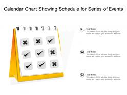Calendar chart showing schedule for series of events