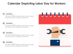 Calendar depicting labor day for workers