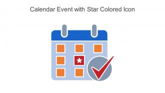Calendar Event With Star Colored Icon In Powerpoint Pptx Png And Editable Eps Format