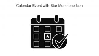 Calendar Event With Star Monotone Icon In Powerpoint Pptx Png And Editable Eps Format