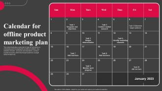 Calendar For Offline Product Marketing Plan