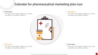 Calendar For Pharmaceutical Marketing Plan Icon