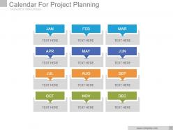 Calendar for project planning powerpoint slide backgrounds
