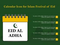 Calendar icon for islam festival of eid