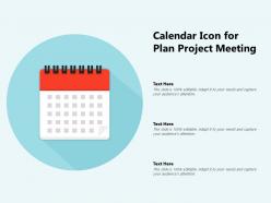 Calendar Icon For Plan Project Meeting