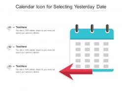 Calendar icon for selecting yesterday date
