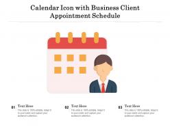 Calendar icon with business client appointment schedule