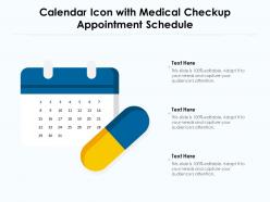 Calendar icon with medical checkup appointment schedule