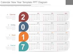 Calendar new year template ppt diagram
