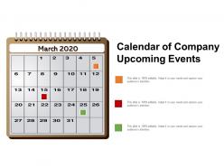 Calendar Of Company Upcoming Events