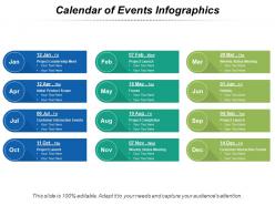 Calendar of events infographics