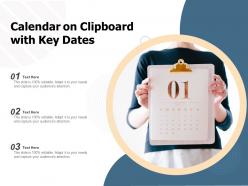 Calendar on clipboard with key dates
