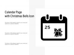 Calendar page with christmas bells icon
