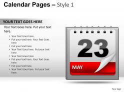 Calendar pages style 1 powerpoint presentation slides