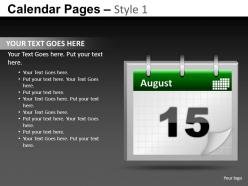 Calendar pages style 1 powerpoint presentation slides db