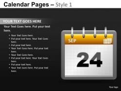 Calendar pages style 1 powerpoint presentation slides db