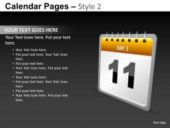 Calendar pages style 2 powerpoint presentation slides db