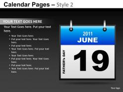Calendar pages style 2 powerpoint presentation slides db