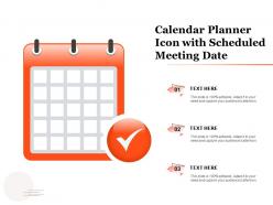 Calendar planner icon with scheduled meeting date