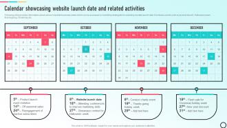 Calendar Showcasing Website Launch Build E Commerce Website To Increase Customer