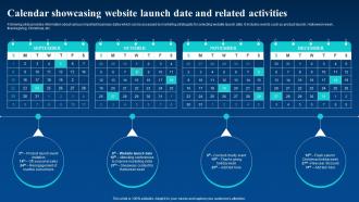 Calendar Showcasing Website Launch Date And Related Enhance Business Global Reach By Going Digital