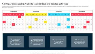 Calendar Showcasing Website Launch Improved Customer Conversion With Business