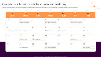 Calendar To Schedule Emails For Ecommerce Implementing Sales Strategies Ecommerce Conversion Rate