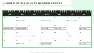 Calendar To Schedule Emails For Ecommerce Marketing Strategic Guide For Ecommerce