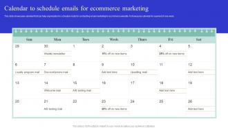 Calendar To Schedule Emails For Ecommerce Optimizing Ecommerce Store To Increase Product Sales