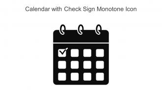 Calendar With Check Sign Monotone Icon In Powerpoint Pptx Png And Editable Eps Format