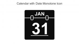 Calendar With Date Monotone Icon In Powerpoint Pptx Png And Editable Eps Format