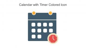 Calendar With Timer Colored Icon In Powerpoint Pptx Png And Editable Eps Format