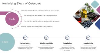 Calendula Benefits For Skin Care PPT Template AT Designed Customizable