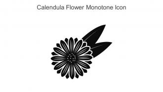 Calendula Flower Monotone Icon In Powerpoint Pptx Png And Editable Eps Format