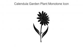 Calendula Garden Plant Monotone Icon In Powerpoint Pptx Png And Editable Eps Format