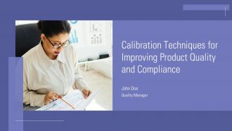 Calibration Techniques For Improving Product Quality And Compliance PPT Mockup ACP
