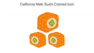 California Maki Sushi Colored Icon In Powerpoint Pptx Png And Editable Eps Format