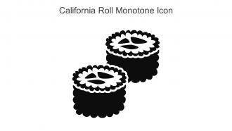 California Roll Monotone Icon In Powerpoint Pptx Png And Editable Eps Format