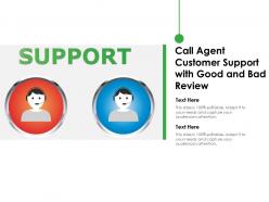 Call Agent Customer Support With Good And Bad Review