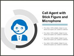 Call agent with stick figure and microphone
