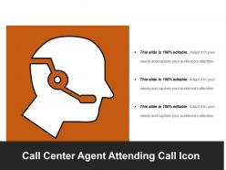Call center agent attending call icon