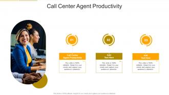 Call Center Agent Productivity In Powerpoint And Google Slides Cpb