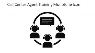Call Center Agent Training Monotone Icon In Powerpoint Pptx Png And Editable Eps Format