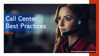 Call Center Best Practices Powerpoint Presentation And Google Slides ICP