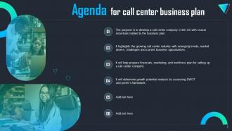 Call Center Business Plan Powerpoint Presentation Slides Idea Template