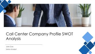 Call Center Company Profile SWOT Analysis PPT Designs AT