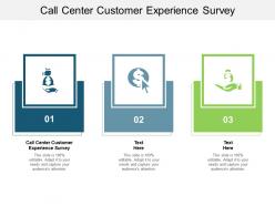 Call center customer experience survey ppt powerpoint presentation infographics designs cpb