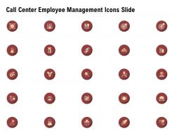 Call center employee management icons slide ppt powerpoint presentation file example
