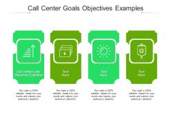 Call center goals objectives examples ppt powerpoint presentation model skills cpb
